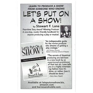 Let's Put on a Show Stewart Lane Producer Advertisement 2000s Print Ad